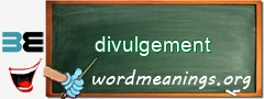 WordMeaning blackboard for divulgement